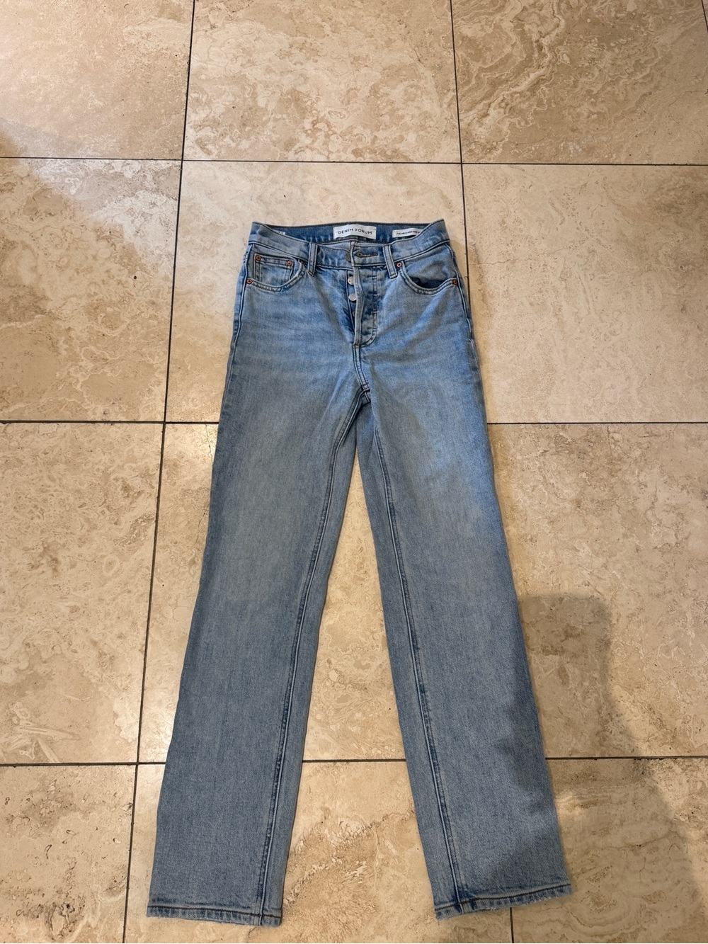 Aritzia Denim Forum- Classic Straight Leg Women’s Jeans in Light Blue